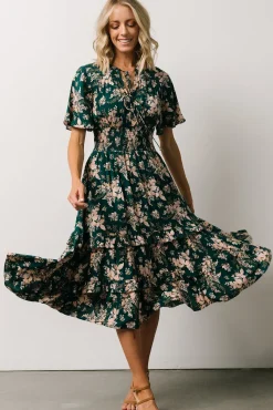 Spell Boho Midi Dress | Topaz + Blush Floral