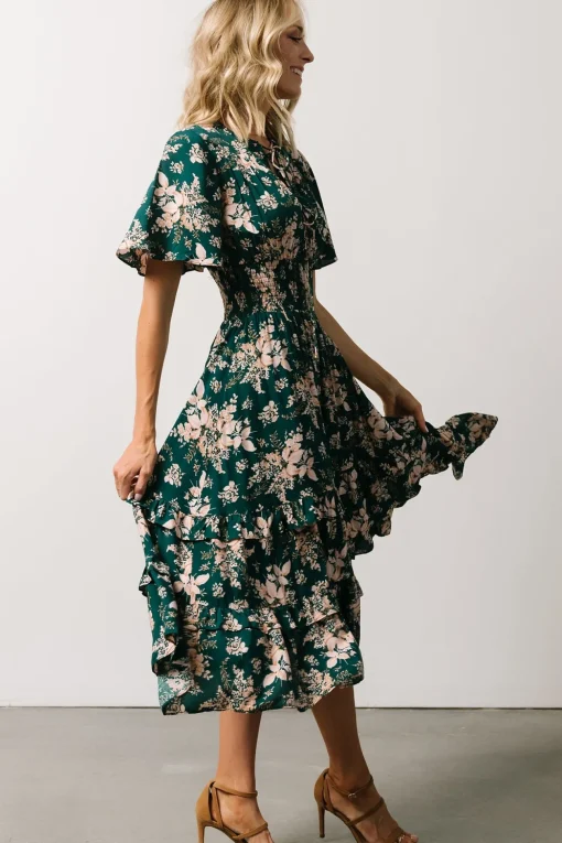 Spell Boho Midi Dress | Topaz + Blush Floral
