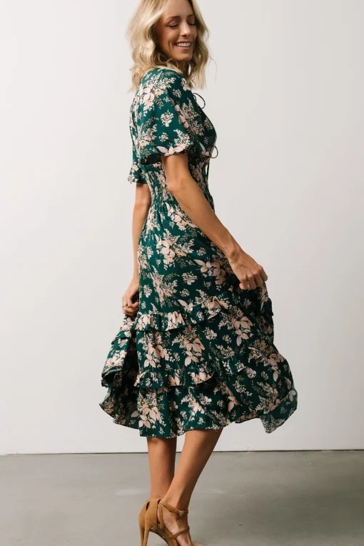 Spell Boho Midi Dress | Topaz + Blush Floral