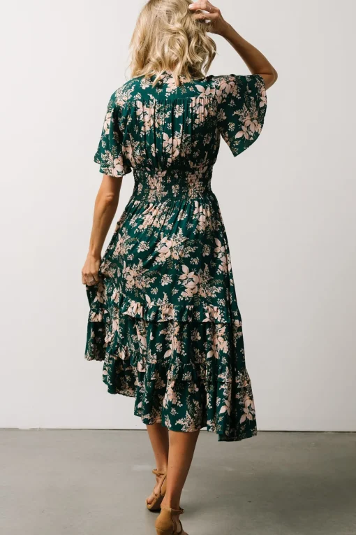 Spell Boho Midi Dress | Topaz + Blush Floral