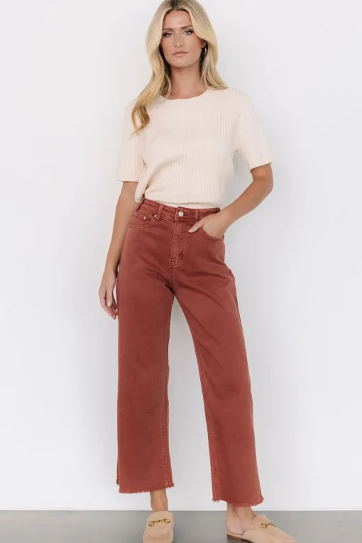 Spence Denim Pants | Terracotta