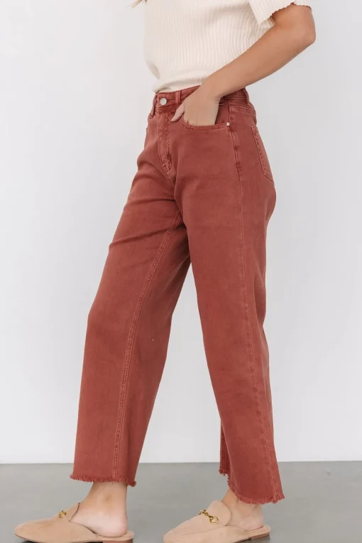 Spence Denim Pants | Terracotta
