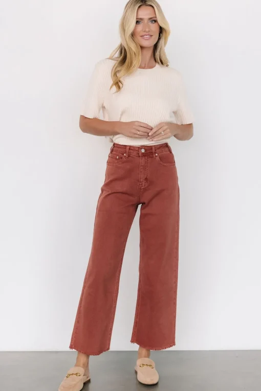 Spence Denim Pants | Terracotta