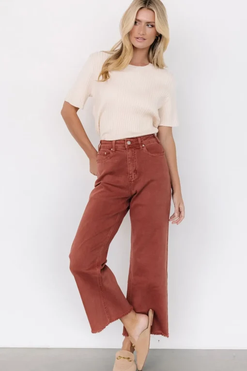 Spence Denim Pants | Terracotta