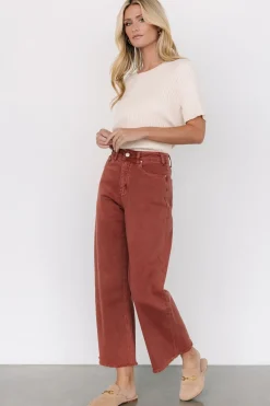 Spence Denim Pants | Terracotta