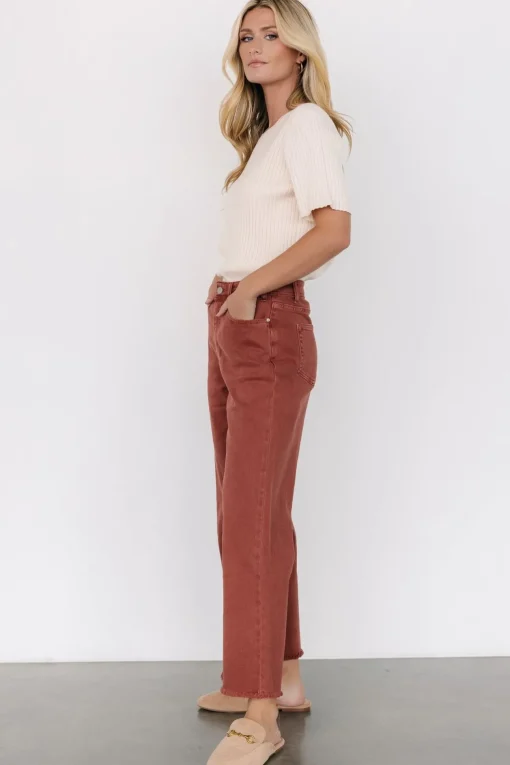 Spence Denim Pants | Terracotta