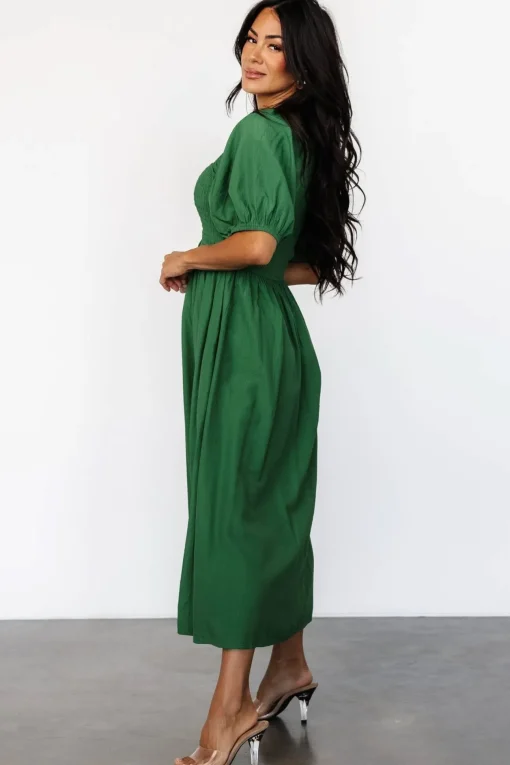 Stefania Midi Dress | Green