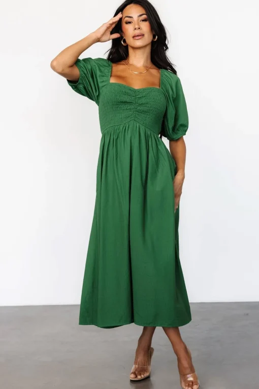 Stefania Midi Dress | Green