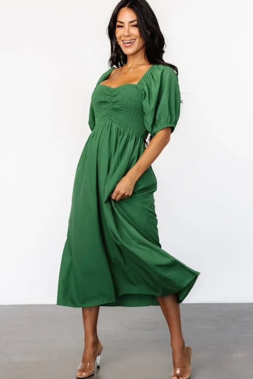 Stefania Midi Dress | Green