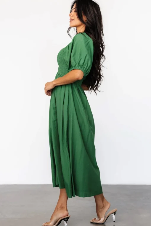 Stefania Midi Dress | Green