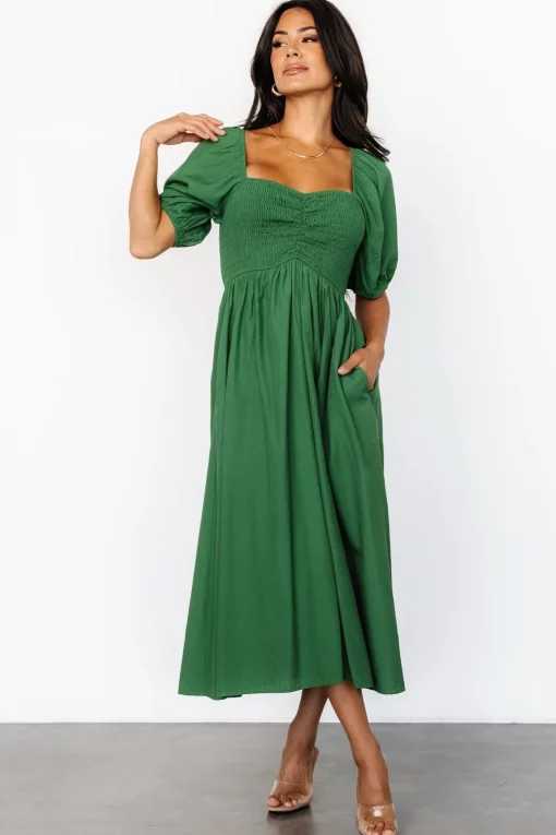 Stefania Midi Dress | Green