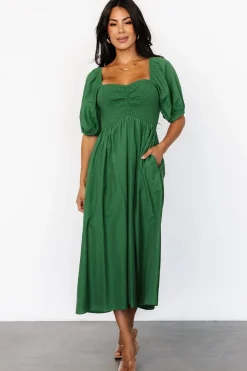 Stefania Midi Dress | Green