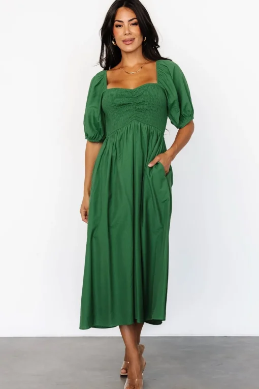 Stefania Midi Dress | Green