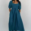 Stefania Midi Dress | Mediterranean Blue