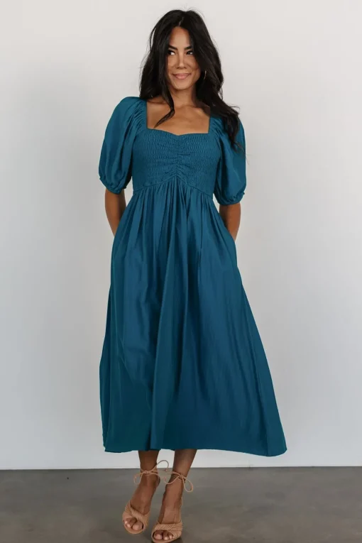 Stefania Midi Dress | Mediterranean Blue