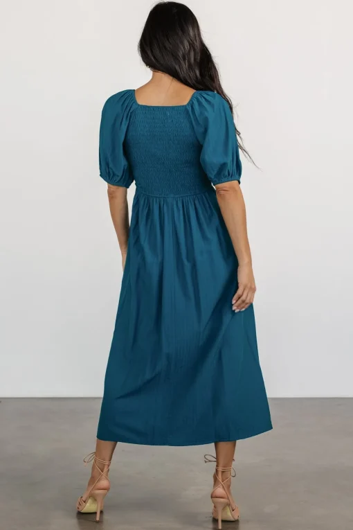 Stefania Midi Dress | Mediterranean Blue
