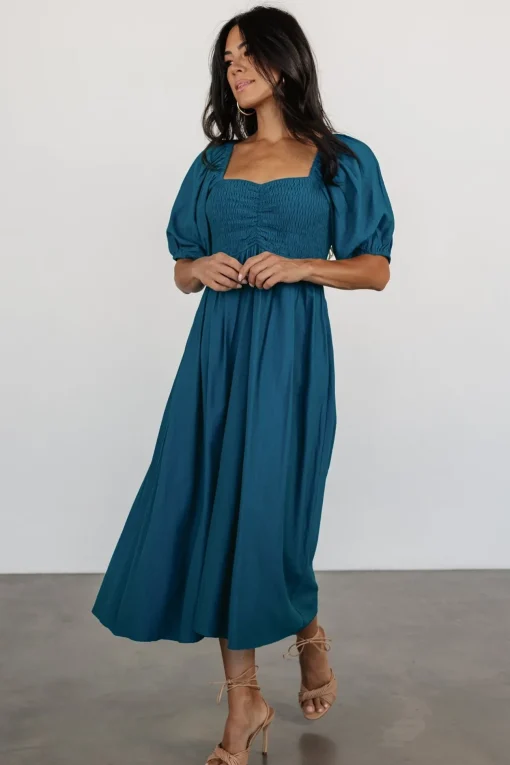 Stefania Midi Dress | Mediterranean Blue