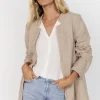 Stratford Open Front Blazer | Natural