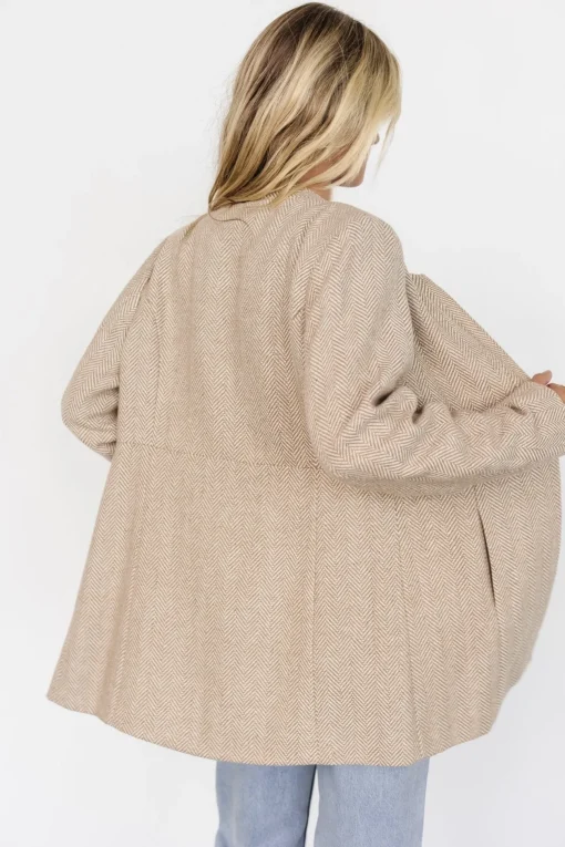 Stratford Open Front Blazer | Natural