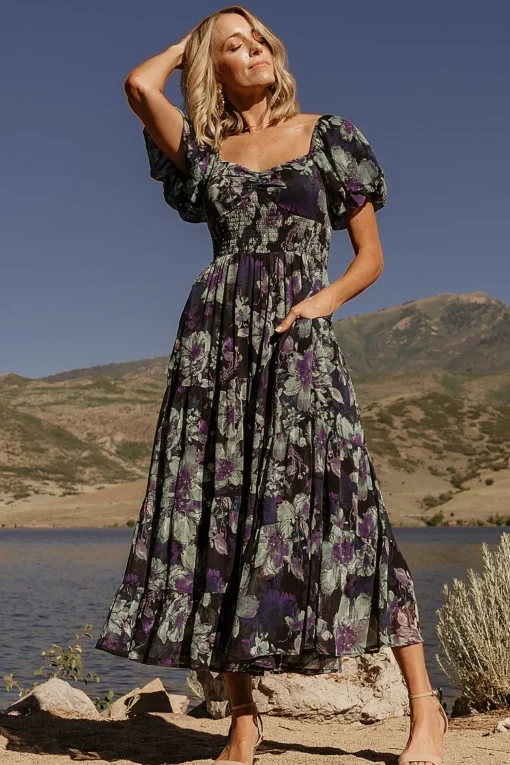 Suzy Maxi Dress | Dark Blue Multi
