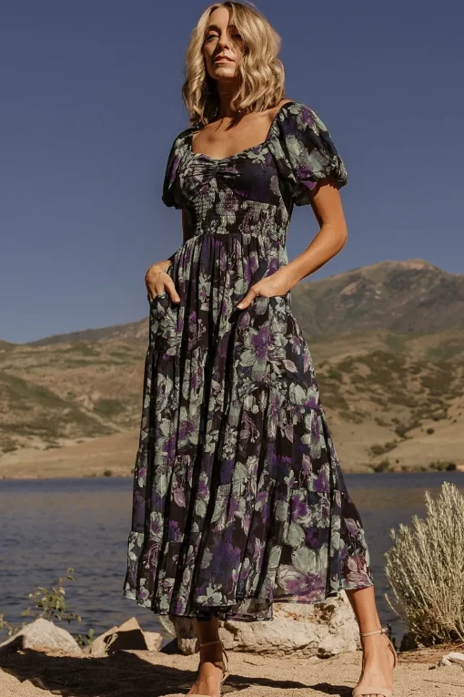 Suzy Maxi Dress | Dark Blue Multi