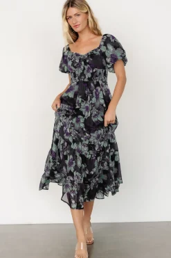 Suzy Maxi Dress | Dark Blue Multi