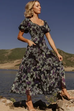 Suzy Maxi Dress | Dark Blue Multi