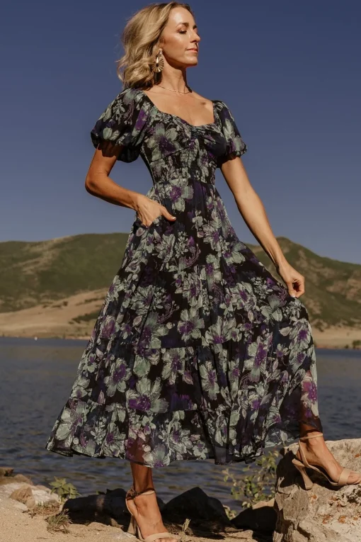 Suzy Maxi Dress | Dark Blue Multi
