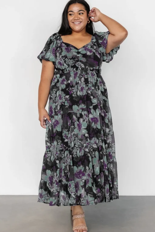 Suzy Maxi Dress | Dark Blue Multi