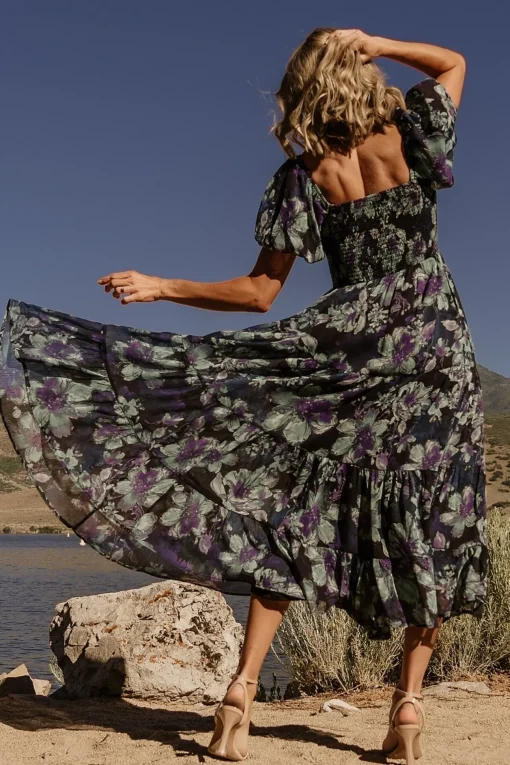 Suzy Maxi Dress | Dark Blue Multi