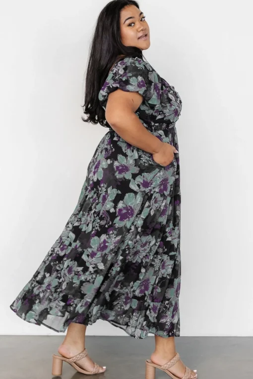 Suzy Maxi Dress | Dark Blue Multi