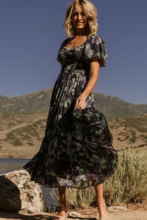 Suzy Maxi Dress | Dark Blue Multi