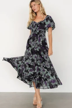 Suzy Maxi Dress | Dark Blue Multi