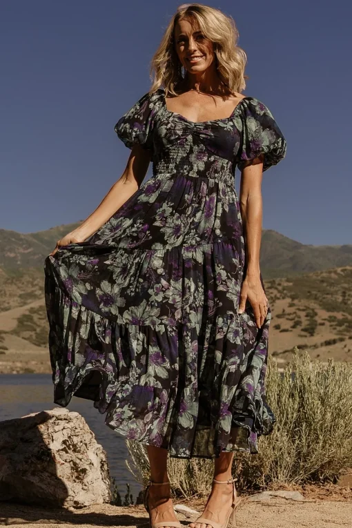 Suzy Maxi Dress | Dark Blue Multi