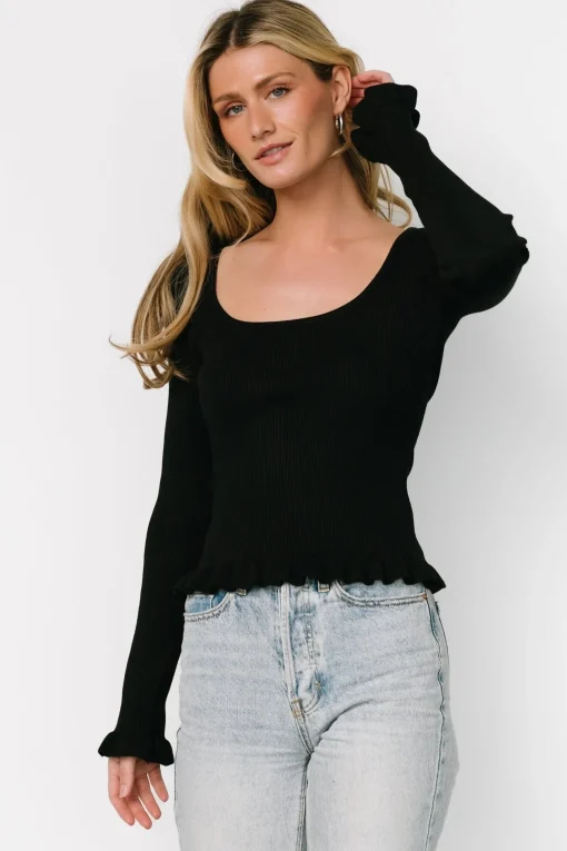 Tayla Knit Top | Black