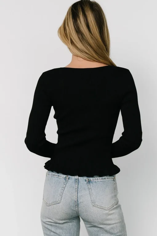 Tayla Knit Top | Black