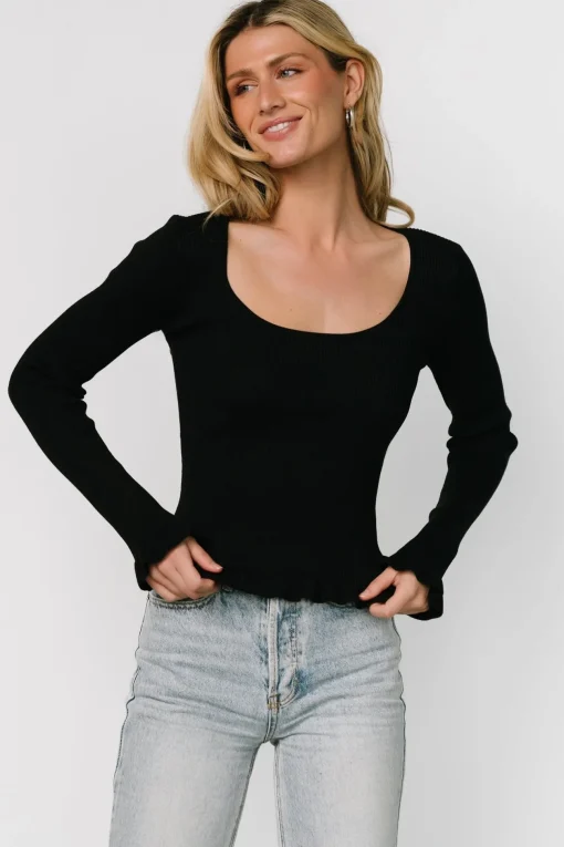 Tayla Knit Top | Black