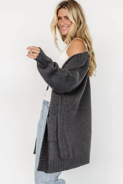 Theodora Knit Cardigan | Charcoal