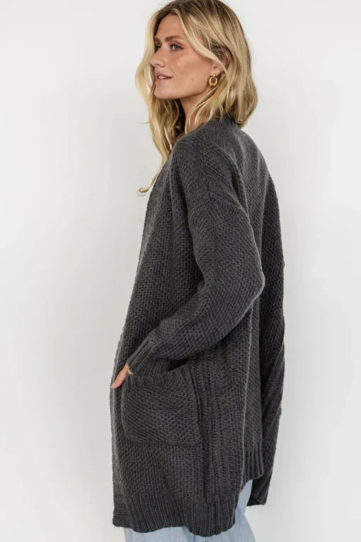 Theodora Knit Cardigan | Charcoal
