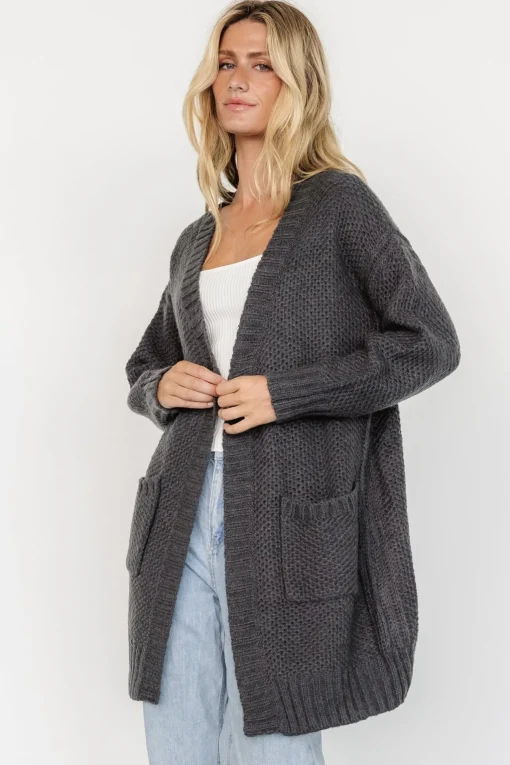 Theodora Knit Cardigan | Charcoal