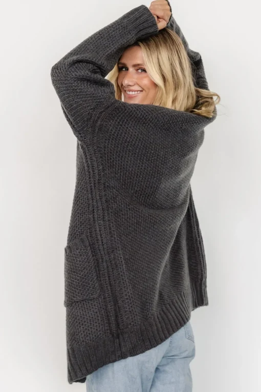 Theodora Knit Cardigan | Charcoal
