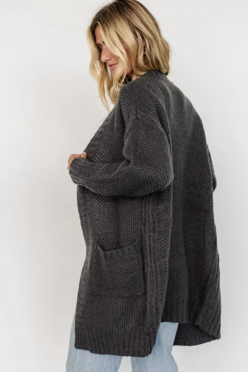 Theodora Knit Cardigan | Charcoal