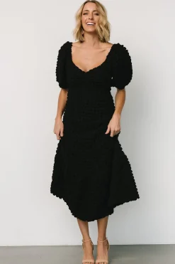 Therese Textured Dress | Black