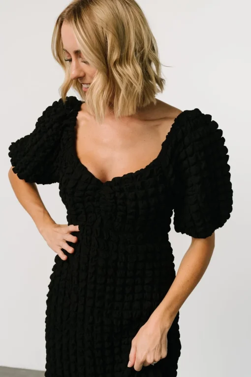 Therese Textured Dress | Black