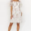 Tivoli Tulle Short Dress | White Multi
