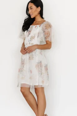 Tivoli Tulle Short Dress | White Multi