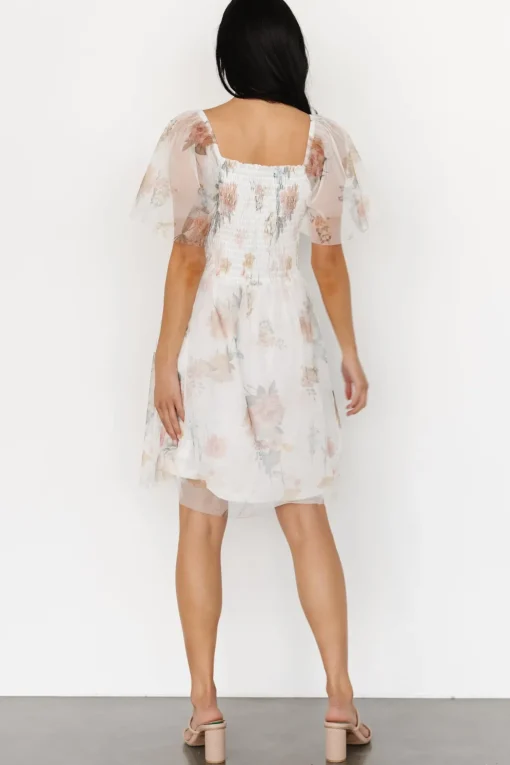 Tivoli Tulle Short Dress | White Multi