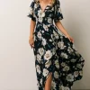 Verona Smocked Maxi Dress | Navy + White Floral