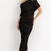 Winslow Pleated Midi Dress | Black